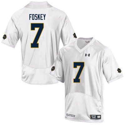 Notre Dame Fighting Irish Men's Isaiah Foskey #7 White Under Armour Authentic Stitched College NCAA Football Jersey BTU6599MC